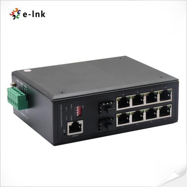 Industrial Ethernet POE Switch 8 Gigabit RJ45 Ports 2 Gigabit SFP Ports