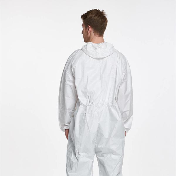 Waterproof Disposable Impervious Coverall Non Woven Workwear Overall PPE Set Suit With Taped Seam