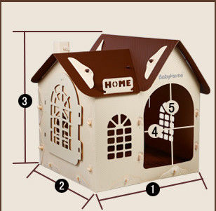 Summer Pet 022 Removable Deluxe Bungalow Villa, Teddy Dog Breathable Dog House Wholesale Color: Pink, White Red, Rice