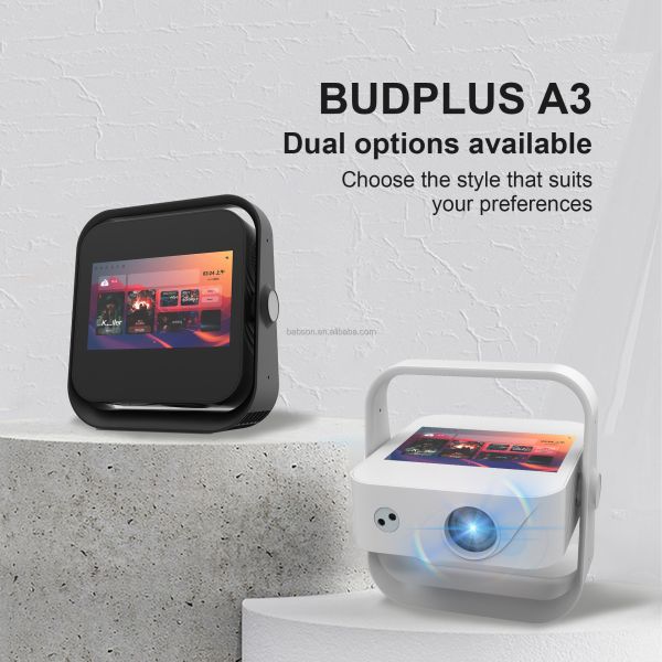 BudPlus A3 Projector  Dual Screen 4K Projector 1080P Resolution World's First 1080P Tablet Projector Android 12