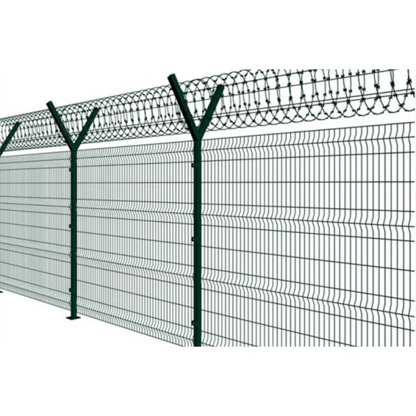 Y Fence Post Welded Mesh Fence Security Wire Mesh Fence With Razor Wire