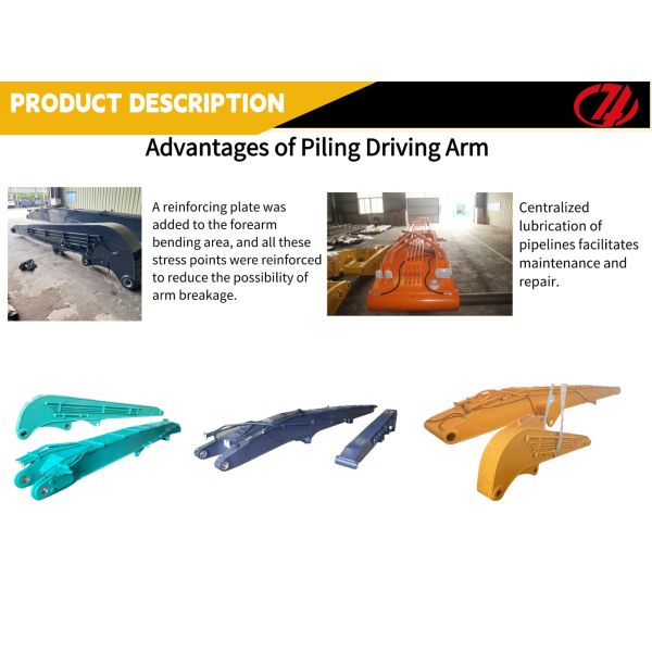 40-50ton Excavator Vibratory Hammer Hydraulic Pile Hammer Arm Pile Driving Arm Sheet Pile Driver Construction Works
