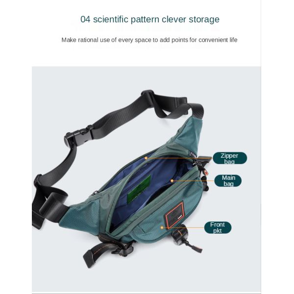 ISO9001 Mens Waist Bags Mildew Resistance Waist Pouch Waterproof