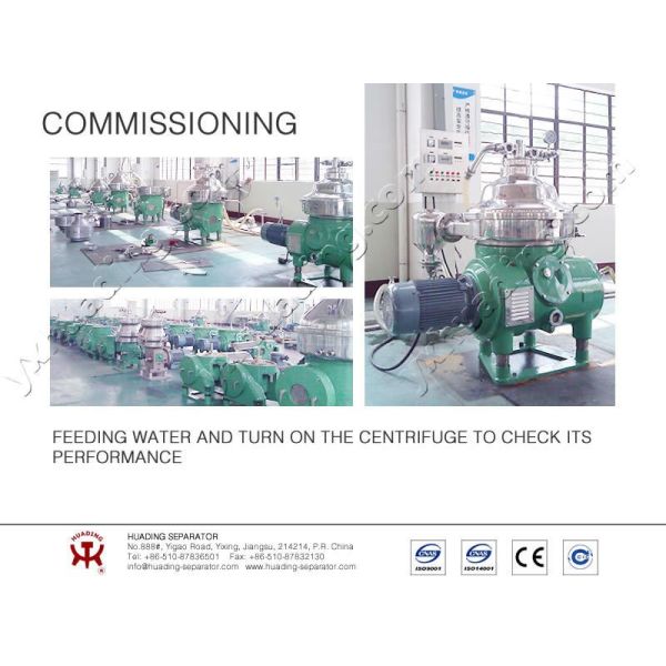 CE Juice Disc Stack Separator Disk Stack Centrifuge For Food Industry