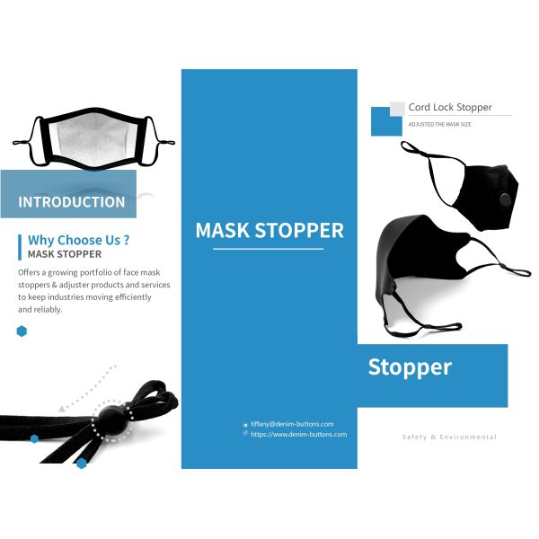 Black Color Stopper Toggle Cord Locks For Production Face Masks