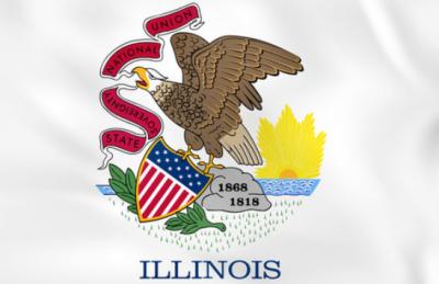 Illinois State Flag Patriotic Enthusiasm Long Serving Life Govemment Building