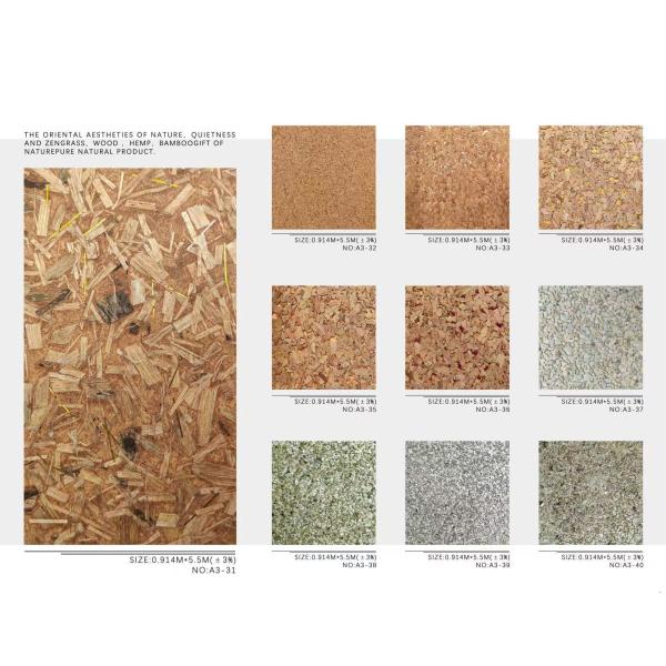 3D Rattan Weave Natural Style Wallpaper Moisture-Proof and Fireproof Wall Covering for Indoor Walls