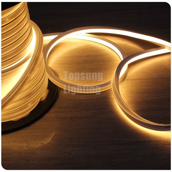 низкое напряжение DC 12V теплое белое светодиодное неонное флексное веревочное освещение 16x16 мм квадратное плоское трубчатое освещение