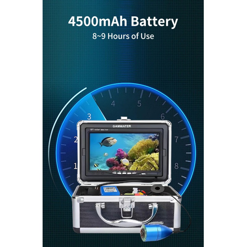 Underwater Fish Finder Monitor IP68 Waterproof Camera HD 720P 7.0'' Inch IPS Screen 30M Cable 12pcs Leds Camera for Sea Fishing