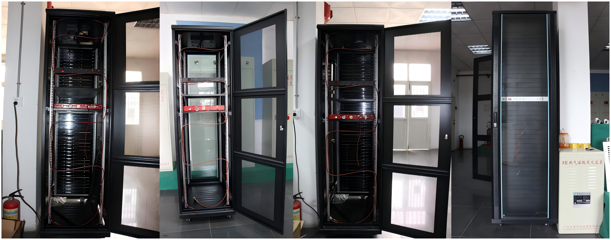 Compact FM200 Fire System With Automatic Detection For Server Cabinet Protection