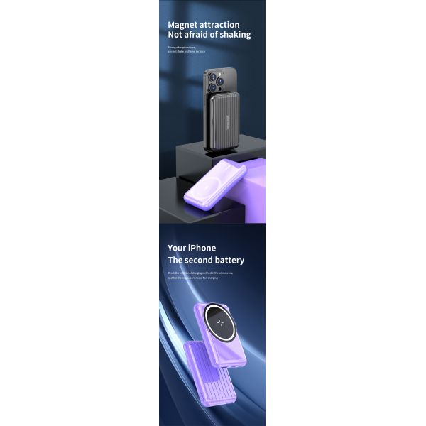 Fast Charging Mini Slim  Wireless Magnetic Power Bank 10000mAh  PD 20W Powerbank