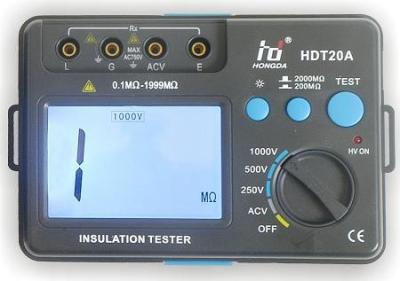 3 em 1 registro de dados 250V/500V/1000V do medidor da resistência de isolação