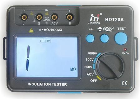 3 in 1 Insulation Resistance Meter Data Logging 250V / 500V / 1000V