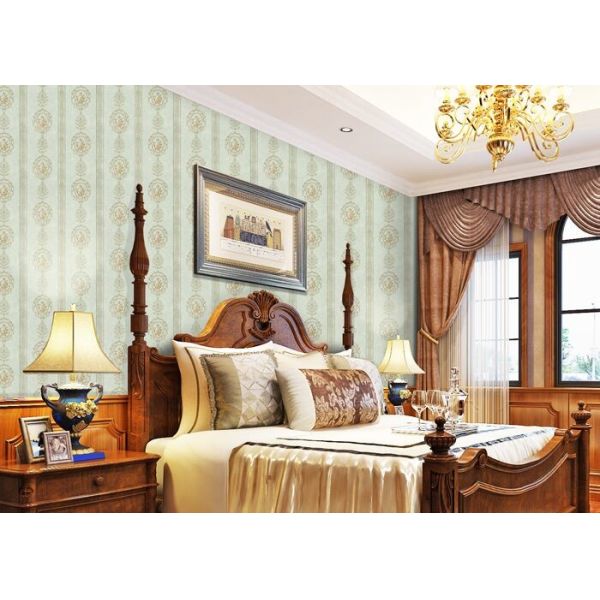 European Style Ecofriendly Non woven Wallpaper , Bedroom Non Woven Wallcovering