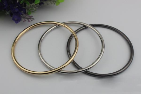 Cheap Customized Handbag Metal Iron Wire Light Gold Big Size 90 mm O Rings For Strap