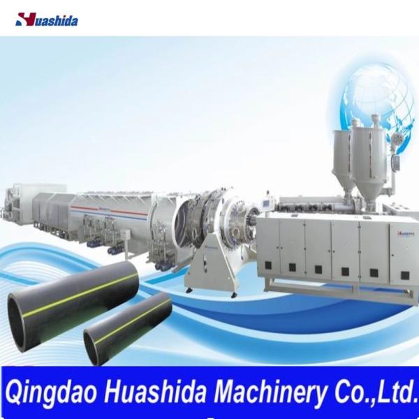 PP Extruder Machine for Solid Wall Water Supply HDPE Pipes with Blue Strip