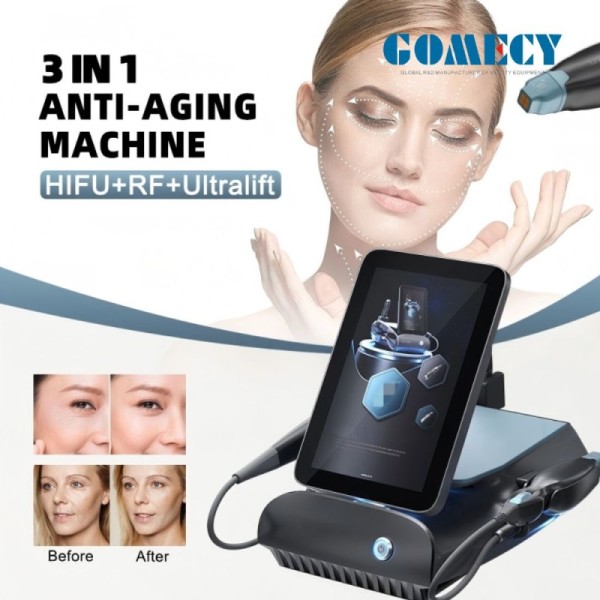 Triple Handle 50D Ultrasonic HIFU Beauty Machine Face Lift Firming Skin Tightening Body Shaping Wrinkle Remover