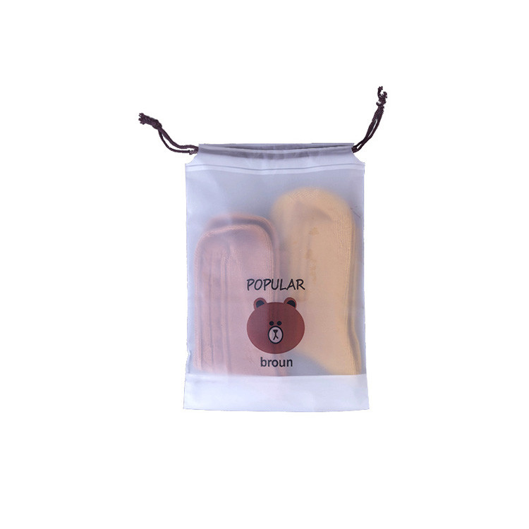 Одежды упаковывая полиэтиленовый пакет Drawstring 20-200mic прозрачный