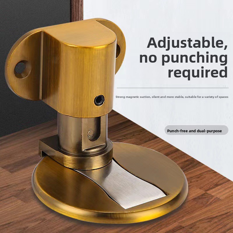 XF Black Red Bronze Durable Door Stopper Zinc Alloy Non-Punch Anti-Collision 3-Year Warranty Minimalist Design Wall Mount Hotel