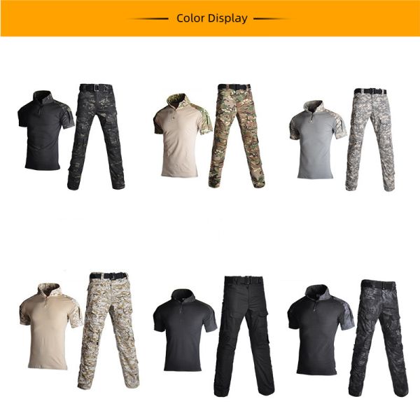 Camouflage Short-Sleeved Frog Suit Set Without Protective Gear