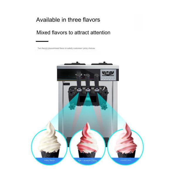 Commercial Soft Serve Icecream Machine for 3 Flavor 2 1 Mixed Softy Ice Cream Maker