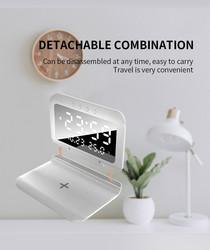 Oem  Qi Standard Wireless Phone Charger Alarm Clock With Charging Pad  Powerful