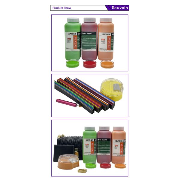 High Glossy Water-Based Leather Edge Paint Anti-Cracking Coating Pigment for Bags and Shoes Colored Edge Banding Paint