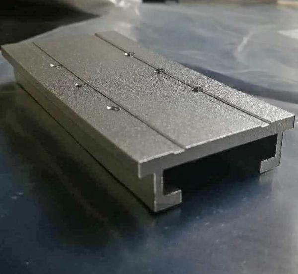 Sandblasted Aluminium Extrusion Profiles Extruded Aluminum Parts With Machining Holes