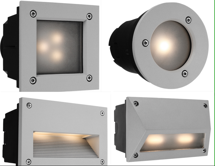 IP55 Outdoor LED Step Lights  3*1W White Aluminum 350mA Step Ladder Wall LED Downlights R3A0004