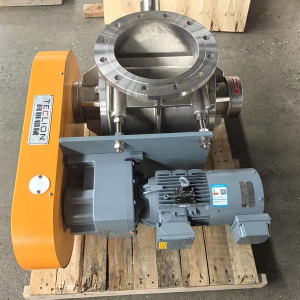 Valve rotative de transport pneumatique de particules en acier inoxydable