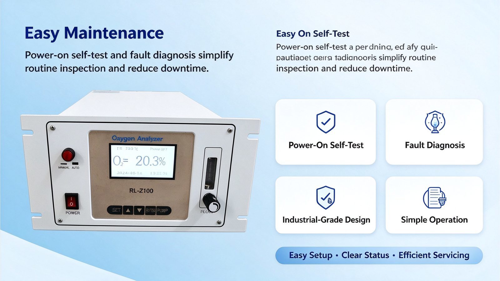 Oxygen O2 Gas Analyzer Digital LCD Display Meter With Sound Alarm Metal Oxygen Detector