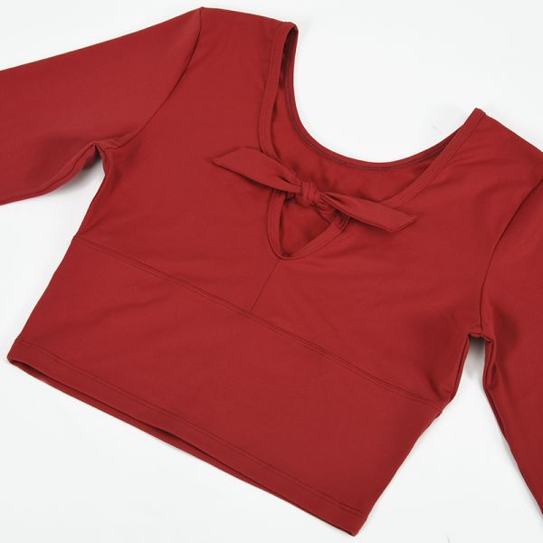 женская Loosed Breathable Йога футболка длинный рукав Сухой фит бегущая рубашка