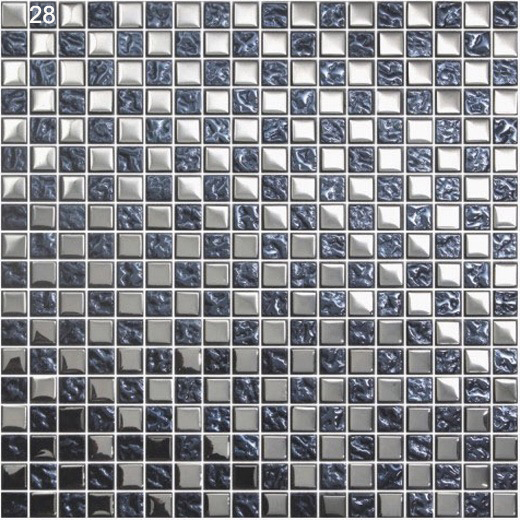 Stain-resisatnt and Stunning Glass and Metal Swimming Pool Mosaics For Project