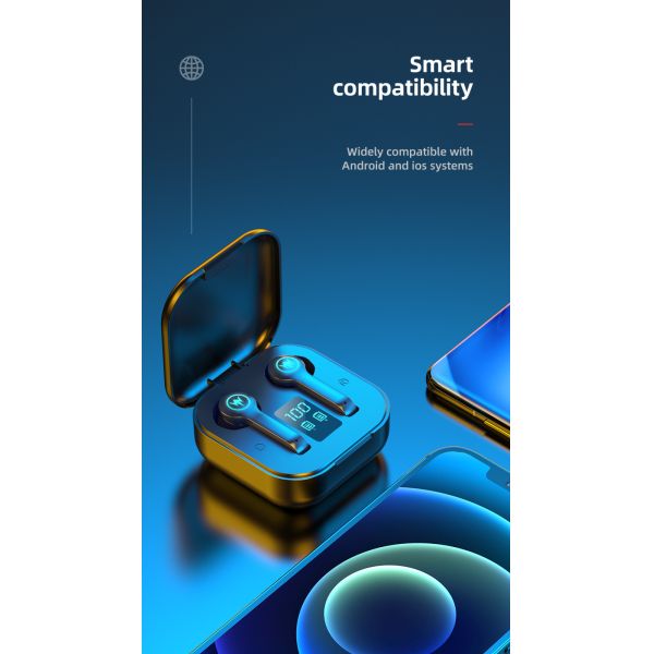 Wireless Sports Earphones Headphones In Ear Waterproof Digital Display Stereo Headphone Form Factor