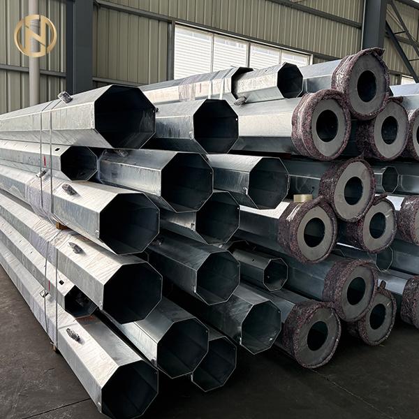 9M 10M 12M Hot Dip Galvanized Concrete Electric Pole 33KV Steel Tower Pole for Power Distribution Equipment