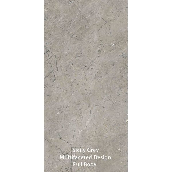 600 X 1200 MM Grey Vintage Textured Stone Imitation Surface Modern Bathroom Tiles