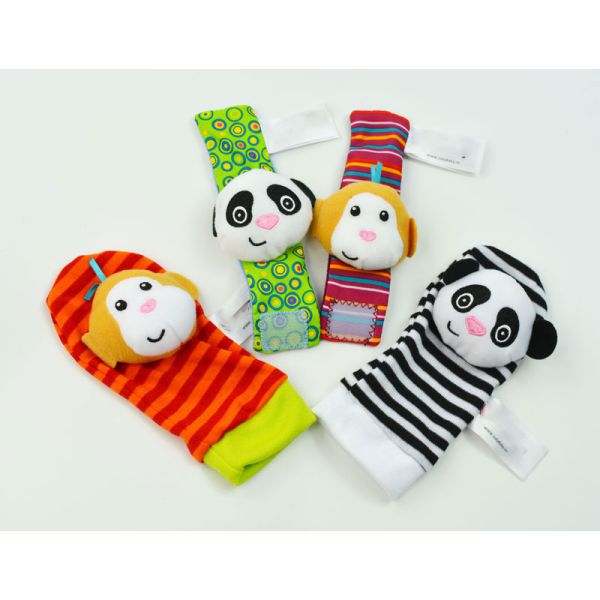 Polyester Children'S Cotton Socks Wrist Chew Toy Soft Rattle Childrens Fluffy Christmas Socks