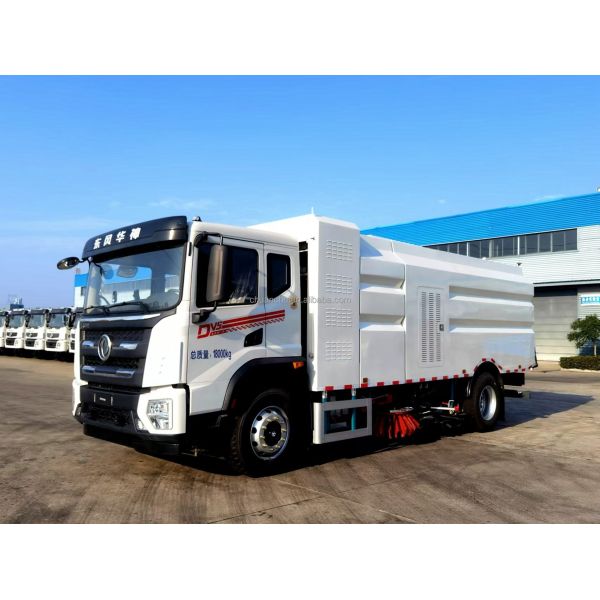 Dongfeng 4x2 Cuatro ruedas Dirección Mecánica Limpiador húmedo seco Diseño de carreteras Vacío de la calle Succión pura limpia Caminos camiones Vehículo