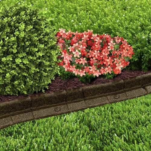 1200*100mm Rubber Landscape Edging Grey / Green Rubber Flower Bed Edging