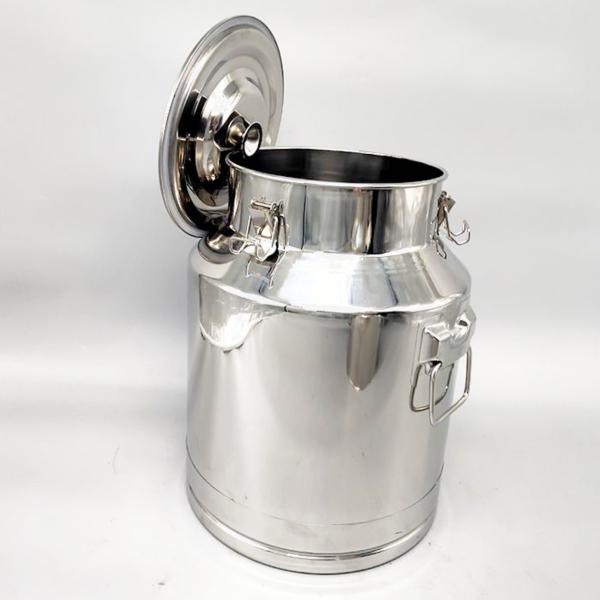 SUS201 20L Stainless Steel Milk Can 0.8mm Thickness Steel Buckets With Lid