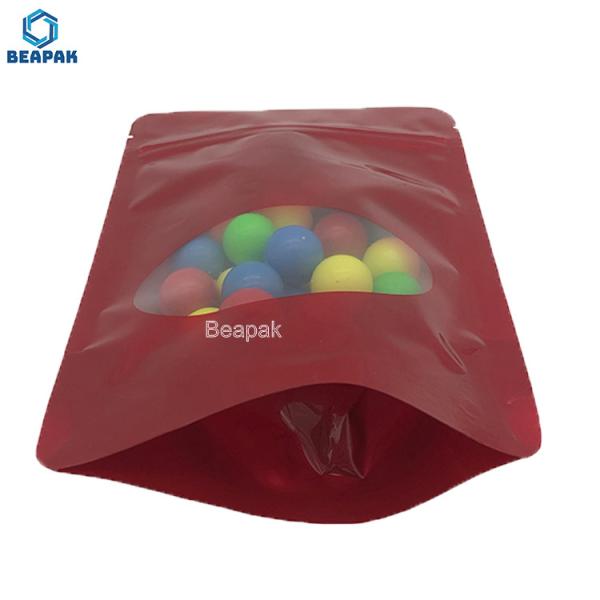 Foil Lined 120 Microns Stock Packaging Bags With Clear Window