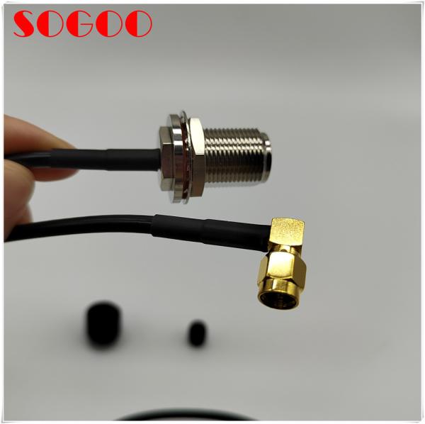 Huawei original 04047637VB LMR195 jumper, 90 degree SMA male to N Female bulkhead connector
