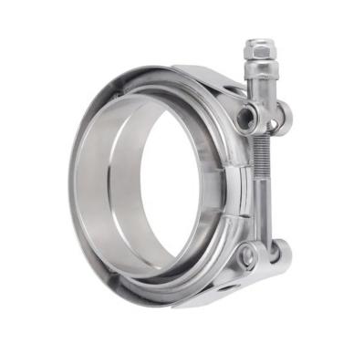 Acessórios de tubos de aço inoxidável 304 de cor masculina, feminina, com pinça de faixa em V