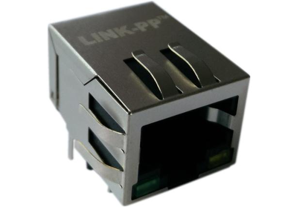 Filtro protegido modular do gigabit de Jack do único porto de MJF13T056L-KF06B3xx-0808 RJ45