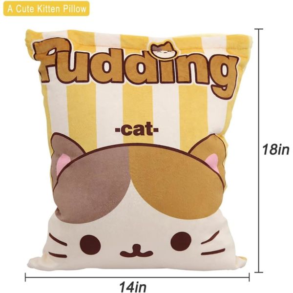 REFAHB Cute Plush Pillow Throw Pillow Removable Stuffed Animal Toys Creative Gifts for Girls (Kitten)