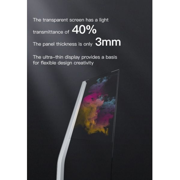 30 inch Vertical Self-luminous OLED LG Transparent Screen TV Advertising Display with PCAP Touch Screen