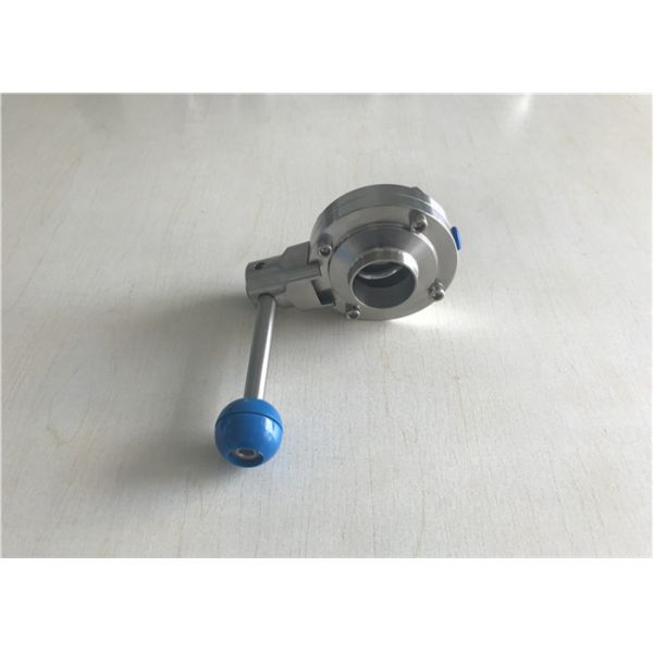 SS 304 Sanitary Butterfly Valve Welding Type Manual Butterfly Valve 3A IDF Standard