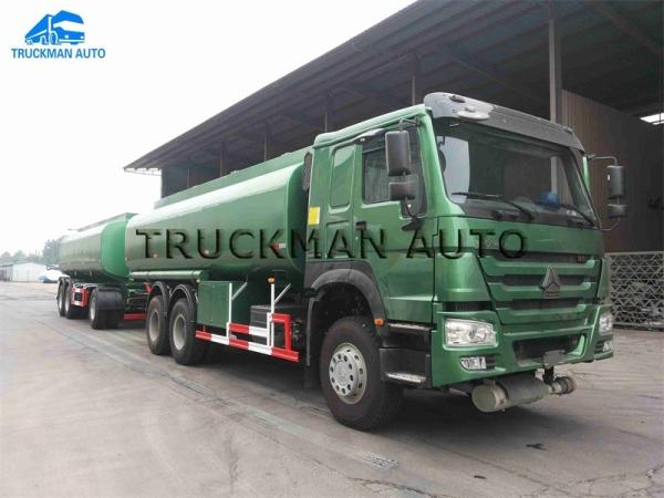 20m3 Full Petrol Tank Trailer , Full Car Trailer Q345b Steel Customized  Size