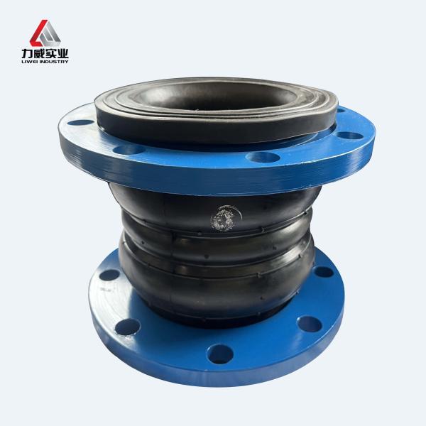 10 12 8 dupla esfera articulação de borracha flexível com material de flange de aço inoxidável