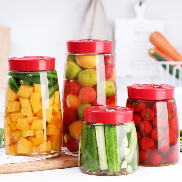 Transparent Glass Jam Jar Modern Fermenting Seal Storage Jar With Lid Kit
